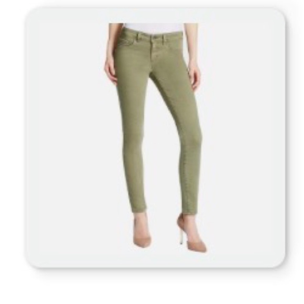 Jessica Simpson Kiss Me Super Skinny Mid-Rise Jeans - Sage Green - Size 27